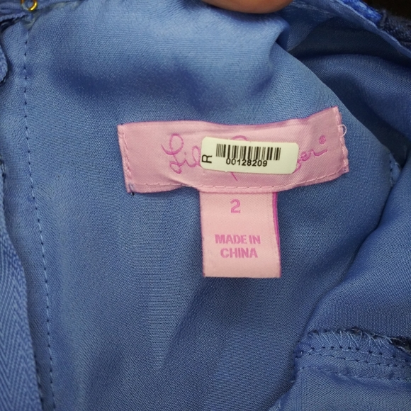 Lilly Pulitzer Aaliyah Two-Tone Blue Romantic Corded Lace Dress - Picture 11 of 14